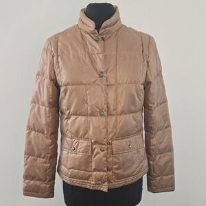 EDDIE BAUER Caramel Puffer EB 550 Fill Power Jacket